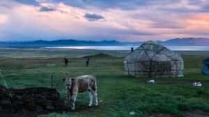 lac Chatyr-Kul kirghizistan à vélo