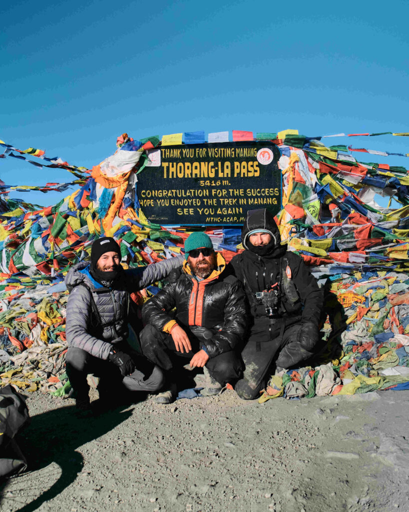Thorong la pass 5416m nepal in bicicletta