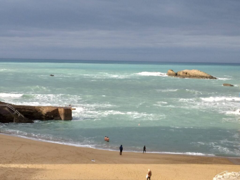 Spiaggia di Biarritz sulla Costa Atlantica Route